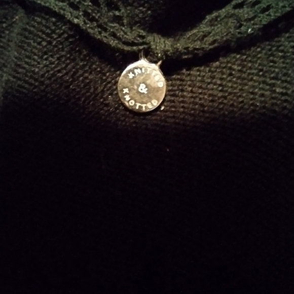 🙂Women's Knitted and Knotted Cardigan Sweater Black with Silver Sequins Size M - Picture 3 of 5